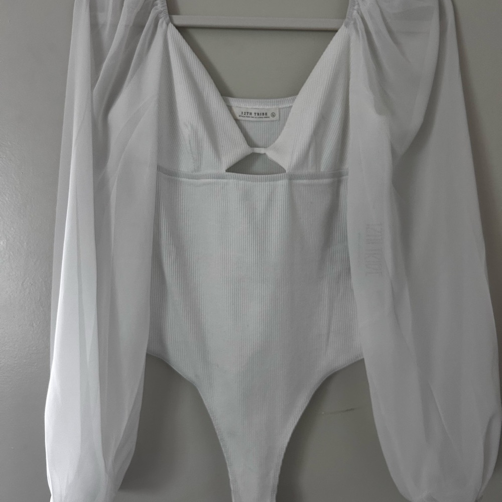 Elegant White Bodysuit Top